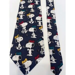 Peanuts Snoopy Golf Print Mens Tie
